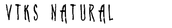 Vtks Natural font preview
